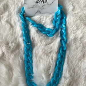 Ardene Blue Chain Necklace